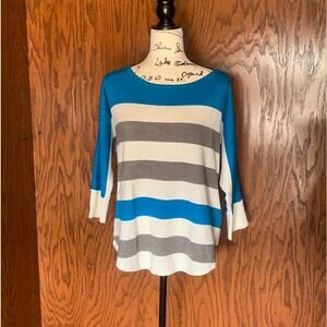 New York & Company Sweater Striped Top